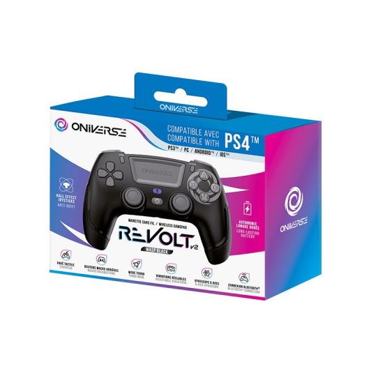 Manette PS4 ONIVERSE Revolt V2 sans fil Noire