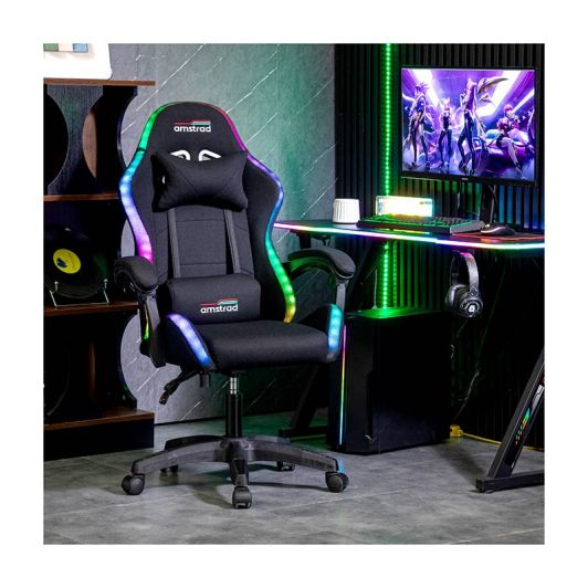 Chaise gaming AMSTRAD AMS-LED-NEXUS Noir