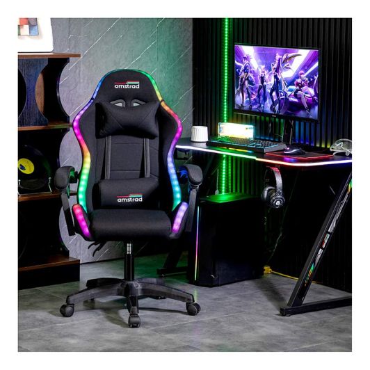 Chaise gaming AMSTRAD AMS-LED-NEXUS Noir