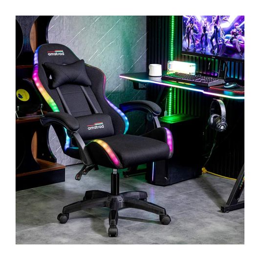 Chaise gaming AMSTRAD AMS-LED-NEXUS Noir