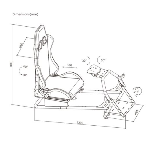 Siège de simulation OPLITE GT3 COCKPIT SIMRACING
