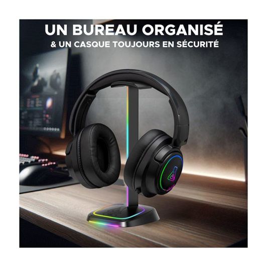 Support de casque gamer universel The G-LAB KULT STAND NEON RGB