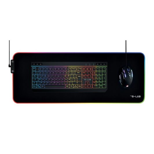 Tapis de Souris THE G-LAB Gaming XXL avec Rétroéclairage RGB, 4mm