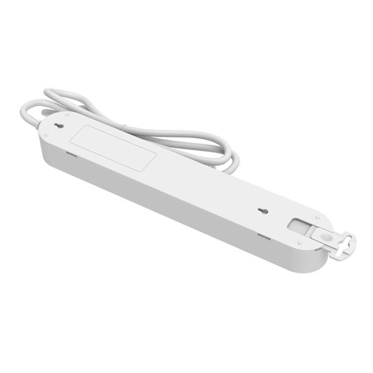 Multiprise LINK2HOME 5 prises + 2 USB-A + 1 USB-C avec interrupteur Blanche - Cable 1.5m