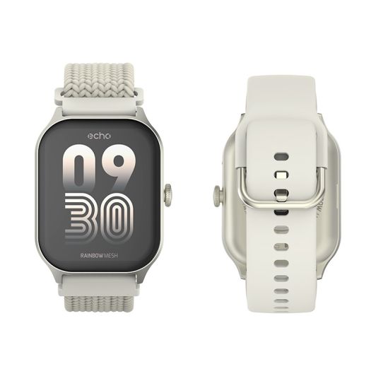 Montre connectée Echo Rainbow Mesh Blanche - 2 Bracelets