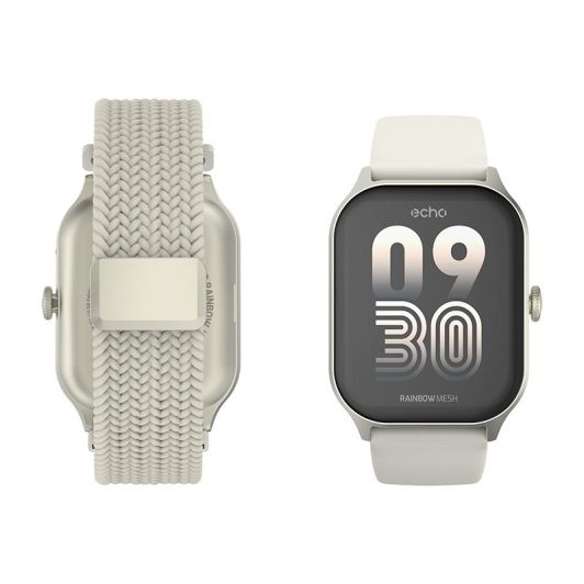 Montre connectée Echo Rainbow Mesh Blanche - 2 Bracelets