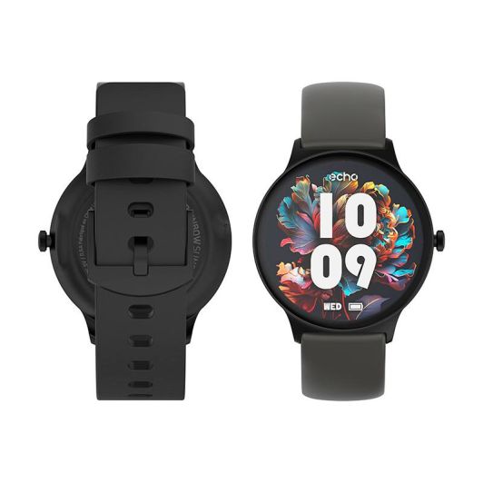 Montre connectée ECHO Rainbow Sunset noir - 2 bracelets