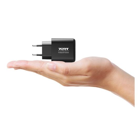 Chargeur secteur PC PORTABLE/SMARTPHONE 65W PORT Designs 1 USB-C 1USB-A - GAN charge rapide