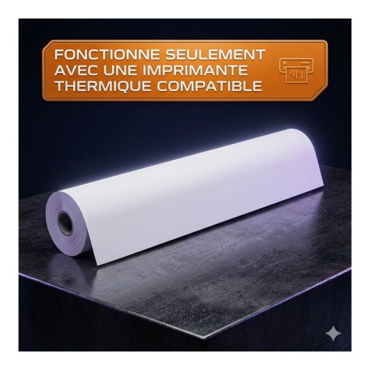 Rouleau papier thermique pour imprimante UPrint U8 - 8M