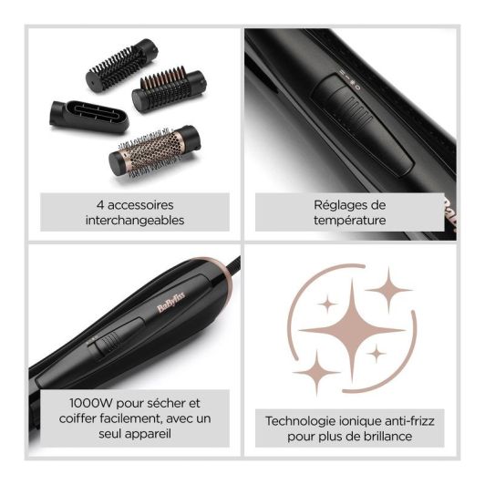 Brosse soufflante BABYLISS AS126E Perfect Finish ionique