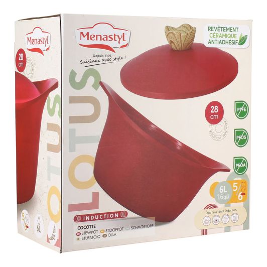 Cocotte MENASTYL Lotus 28cm magenta