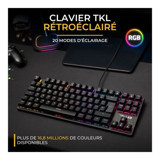 Clavier mécanique gamer THE G-LAB MERCURY switch rouge