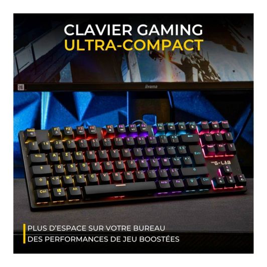 Clavier mécanique gamer THE G-LAB MERCURY switch rouge