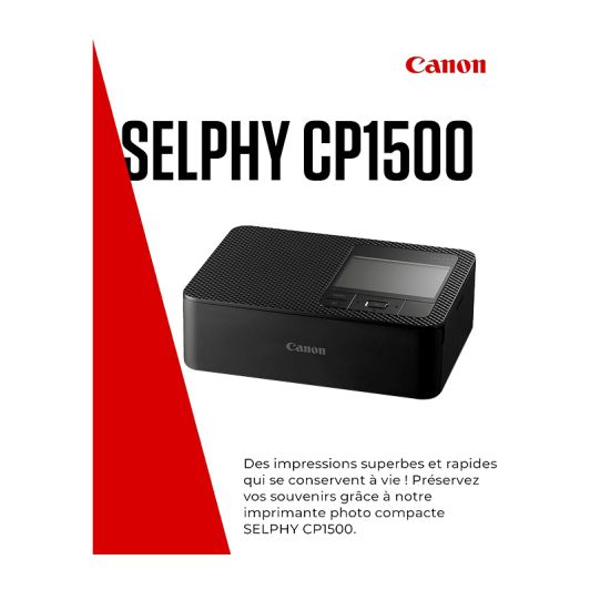 Imprimante photo wifi CANON SELPHY CP1500 noire - impression format photo (10x15cm)