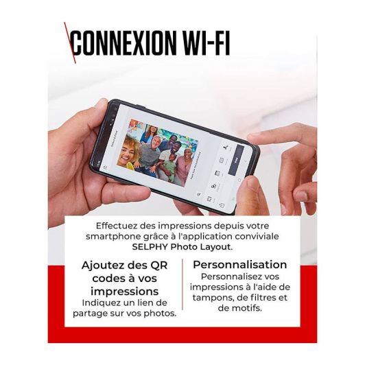 Imprimante photo wifi CANON SELPHY CP1500 noire - impression format photo (10x15cm)
