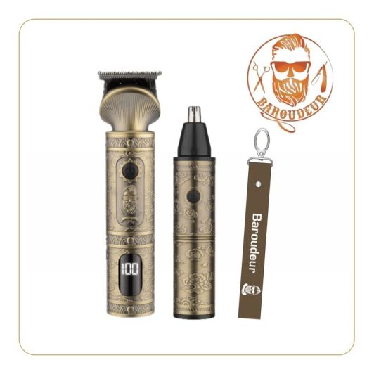 Coffret LITTLE BALANCE tondeuse barbe + tondeuse nez & oreilles BAROUDEUR - LB8937