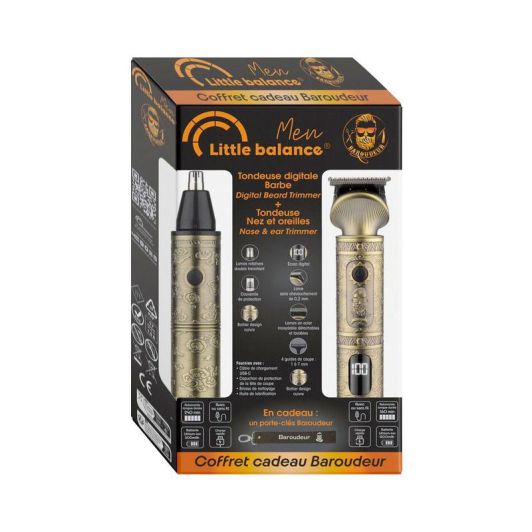 Coffret LITTLE BALANCE tondeuse barbe + tondeuse nez & oreilles BAROUDEUR - LB8937