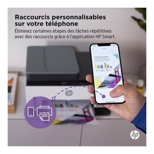 Imprimante HP Smart Tank 7606 multifonction + fax à réservoir