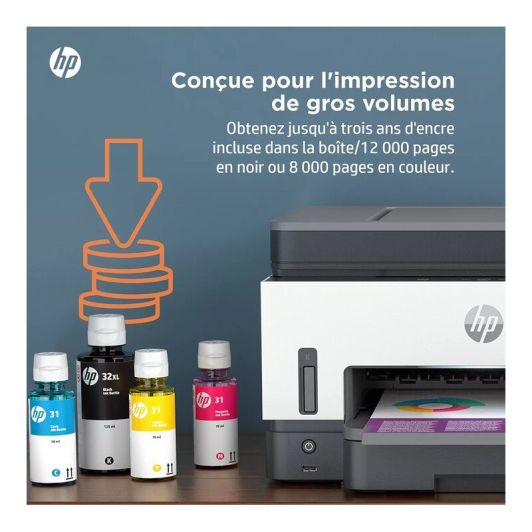 Imprimante HP Smart Tank 7606 multifonction + fax à réservoir