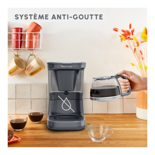 Cafetière MOULINEX FG1M1BBE0 PLAINO gris