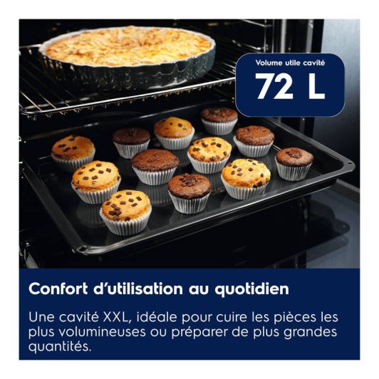 Four pyrolyse chaleur tournante 72L Electrolux LOH4P06K