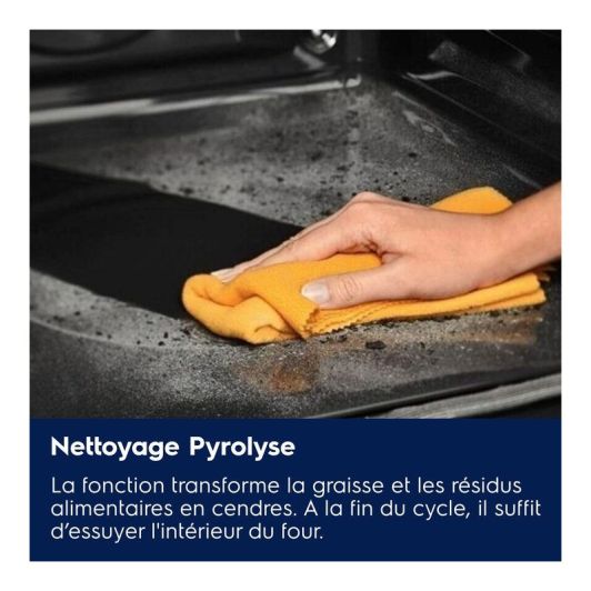 Four pyrolyse chaleur tournante 72L Electrolux LOH4P06K