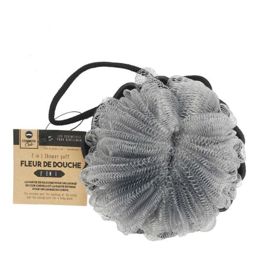 Fleur de douche COSMETIC CLUB 2 en 1 - Exfoliant & massage cuir chevelu