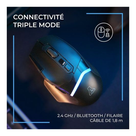 Souris gaming THE G-LAB KULT PALLADIUM sans fil RGB 10 000DPI Bluetooth et 2.4Ghz