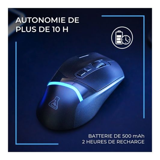 Souris gaming THE G-LAB KULT PALLADIUM sans fil RGB 10 000DPI Bluetooth et 2.4Ghz