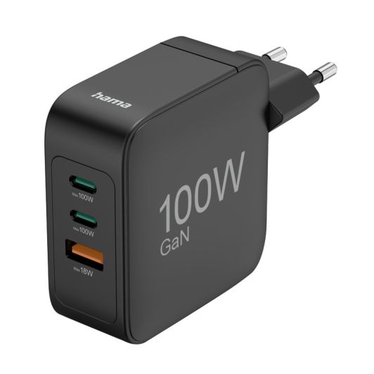 Chargeur secteur PC PORTABLE/SMARTPHONE 100W HAMA 2 USB-C + 1 USB-A