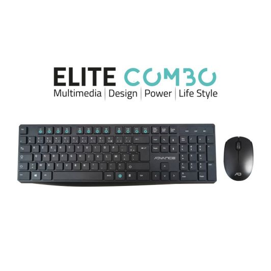 Pack ADVANCE ELITE wireless combo - Clavier et Souris Sans Fil + Tapis AZERTY Slim Design