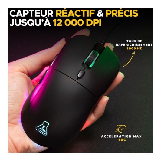 Souris gaming THE G-LAB KULT COBALT filaire 12800Dpi 80gr