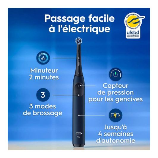Brosse à dents ORAL-B iO2 bleue + Etui de voyage