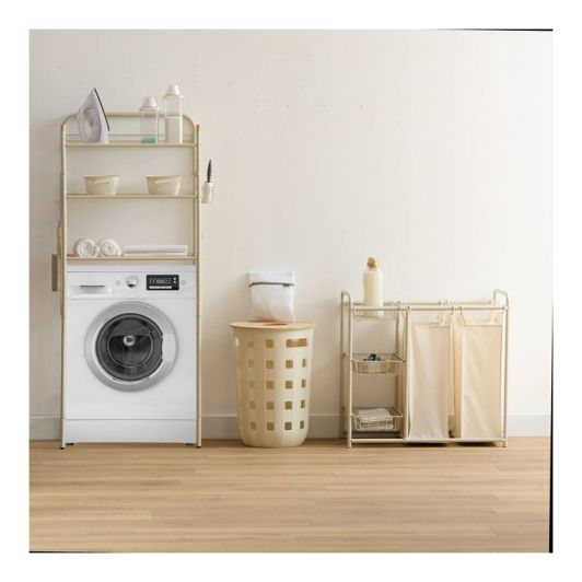Rangement étagère + paniers à linge 45L
