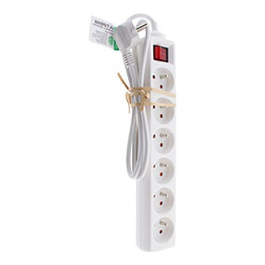 Multiprise INOTECH 6 prises 16A avec interrupteur Blanche - Cable 1m