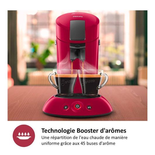 Cafetière senseo PHILIPS HD6553/81 rouge