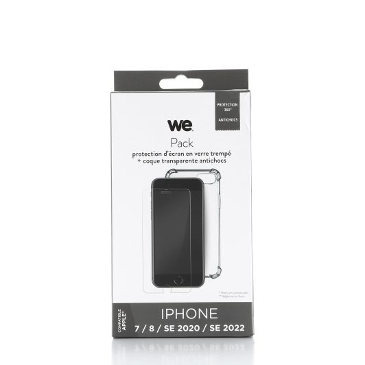 Pack Film de protection + Coque WE APPLE iPhone 7/8/SE