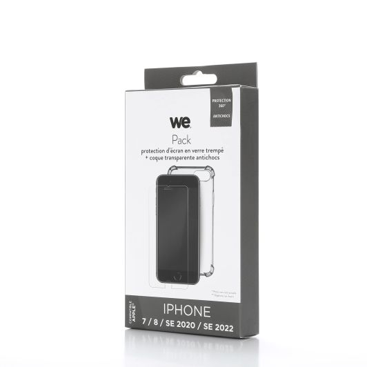 Pack Film de protection + Coque WE APPLE iPhone 7/8/SE