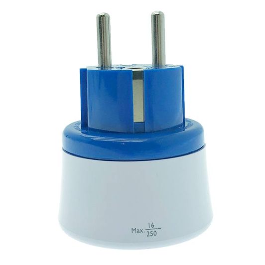 Adaptateur WATT AND CO Monde vers France Bleu et blanc