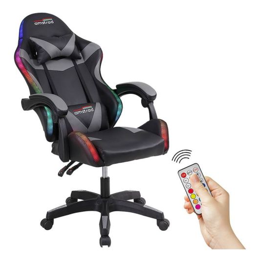 Chaise gaming AMSTRAD 900 LED Gamer Noir