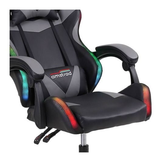 Chaise gaming AMSTRAD 900 LED Gamer Noir