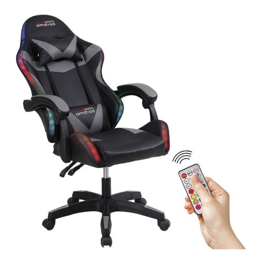 Chaise gaming AMSTRAD 900 LED Tiger Noir
