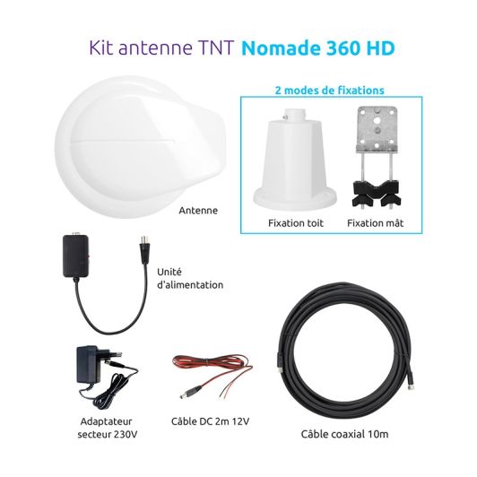 Antenne TNT spécial caravane SEDEA nomade 360°