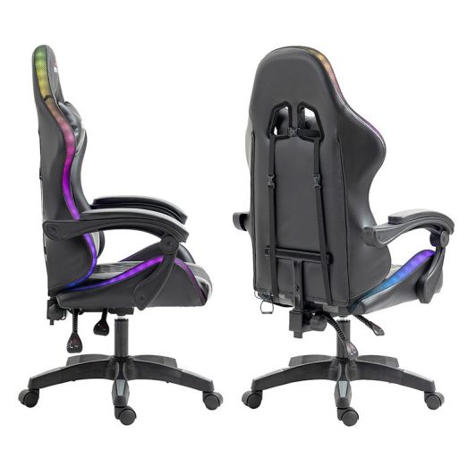 Chaise gaming AMSTRAD AMS ULTIMATE LED Noir