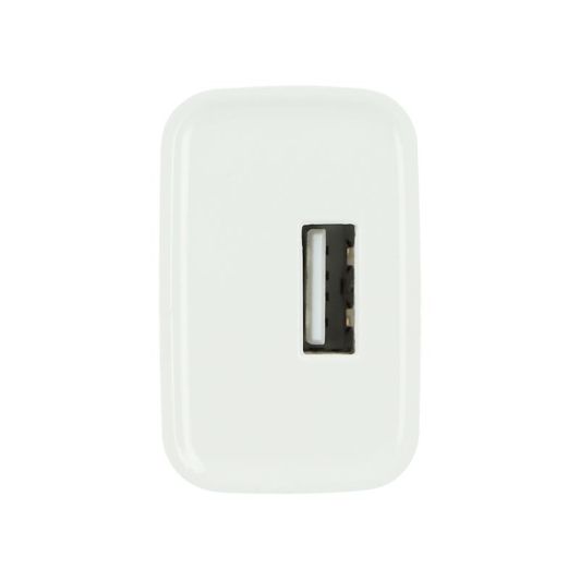 Chargeur secteur USB HIGH ONE 2,4AA + Câble Lightning / USB 1M Blanc