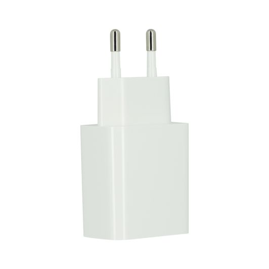 Chargeur secteur USB HIGH ONE 2,4AA + Câble Lightning / USB 1M Blanc