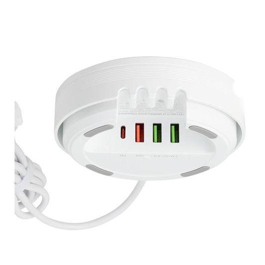 Chargeur à induction et secteur 4 ports USB et USB-C EDENWOOD 77W Blanc