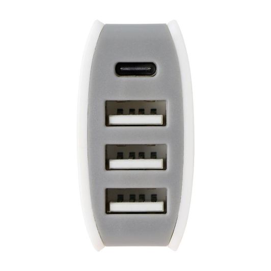 Chargeur allume cigare 4 ports USB-C et USB EDENWOOD 20W Blanc