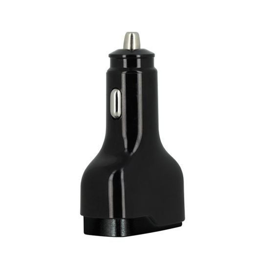 Chargeur allume cigare 2 ports USB-C et USB EDENWOOD 83W et + Câble USB-C / USB-C 1M Noir